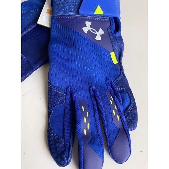 Under Armour Bryce Harper Pro Batting Gloves Blue Baseball 1365465 Men’s Sz S - Picture 9 of 11